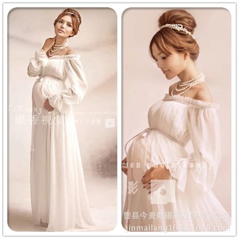 elegant lace maternity dress photography props long dress pregnant women clothes fancy pregnancy