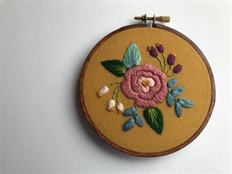 Hand Embroidery Pattern Floral Design 5 Hoop Digital Download Pdf
