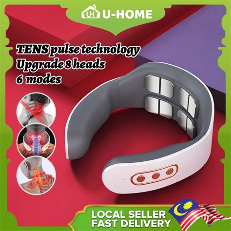 Uhome Neck Massager Electric With 8 Head Back Neck Spine Cervical Body
