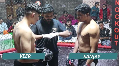 knockout combat league kcl 2 0 amature mma middle weight veer vs sanjay manjhi youtube