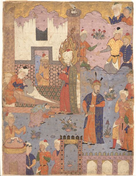 Muhammad Revives The Sick Boy Folio From A Falnama Book Of Omens