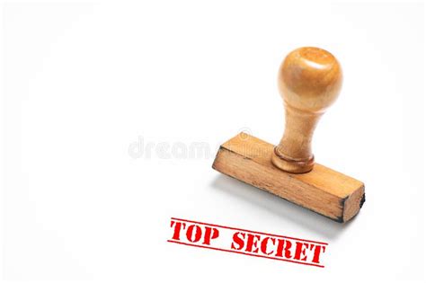 Stamp Top Secret On Brown Cardboard Box Isolated On White Background