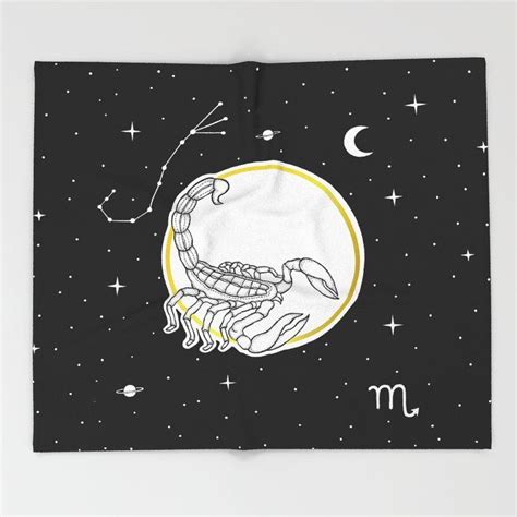 scorpio [horoscope collection] bed throw blanket by vickn 51 x 60 blanket throw blanket