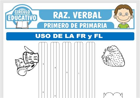 Uso De La Fr Y Fl Para Primero De Primaria Fichas Gratis