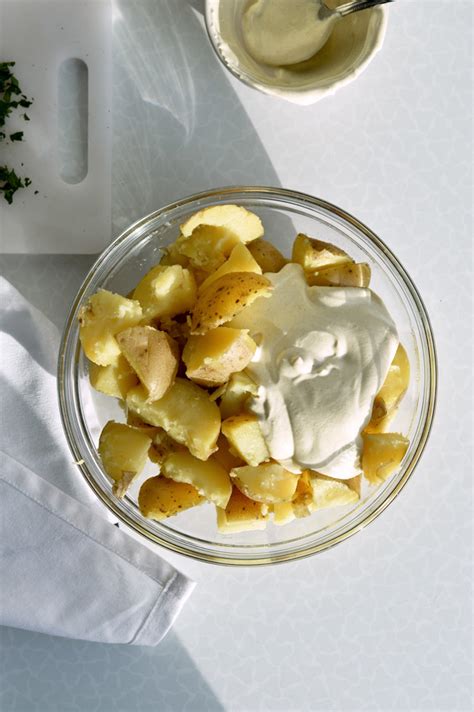Tender potatoes, crunchy celery, mustard, eggs, and a creamy dressing make this side dish a family favorite. Potato Salad Recipe With Sour Cream And Mustard / Potato Salad With Sour Cream And Mayo - Why ...