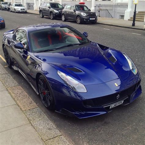 Ferrari F12 Tdf Painted In Le Mans Blue Photo Taken By