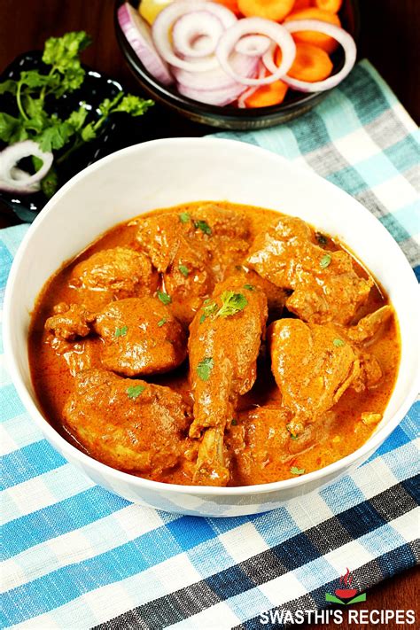 Chicken Korma Recipe Swasthi S Recipes Indianhealthyrecipes
