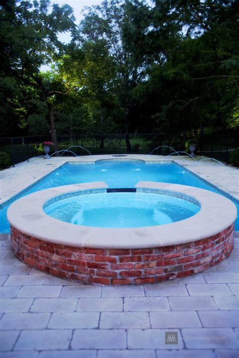 Timeless Pool With Leuders Coping And Reclaimed Brick Spa Matthew