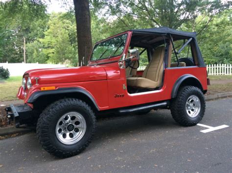 Classic 1986 Jeep Cj7 4wd Clean Rust Free Southern Vehicle Red With
