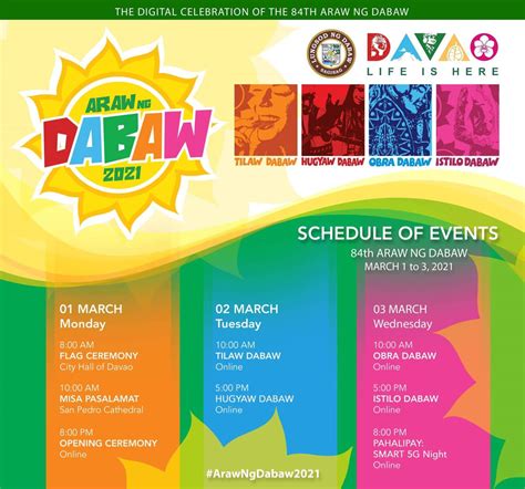 Ten7avenue Event 84th Araw Ng Dabaw Set Digital On March 1 3 2021