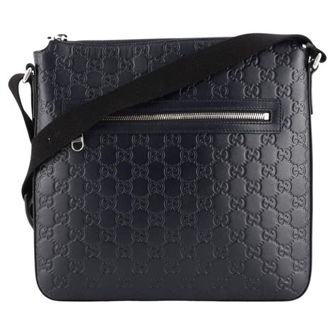 Gucci Signature Zip Messenger Bag Guccissima Leather Medium For Sale At