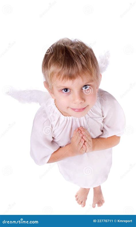 Girl With Angel Wings Praying Stock Image Image 22770711