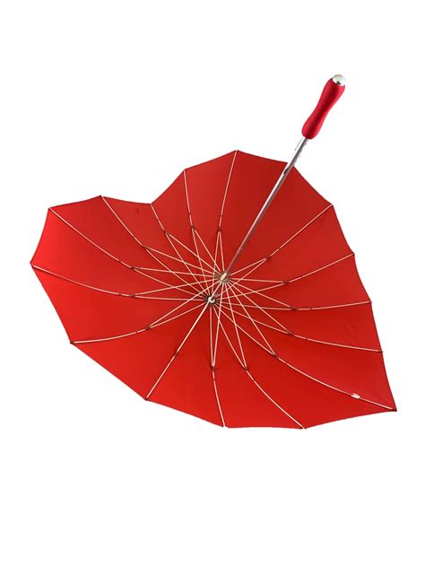 Heart Shaped Umbrella In Red El Emporio De Zoe