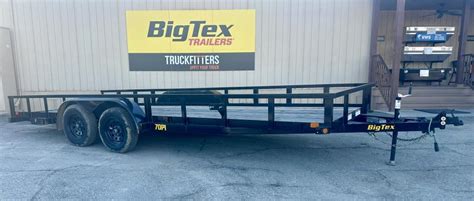 Big Tex 70pi X 83 X 20 Tandem Axle Pipe Top Utility Trailer Big Tex