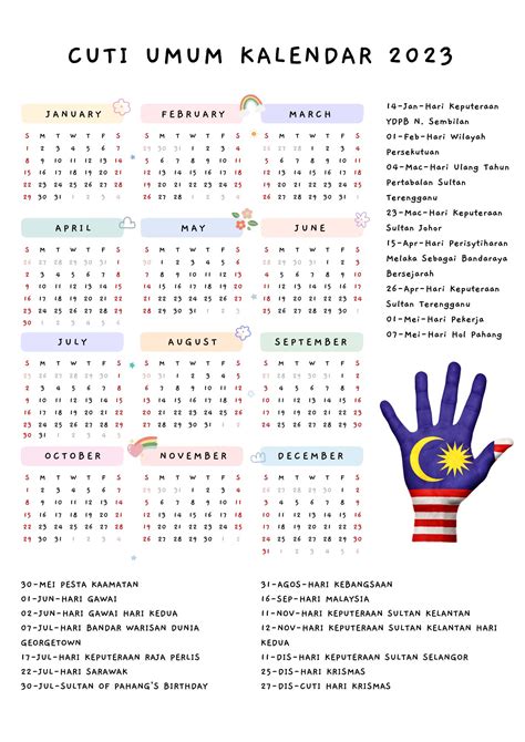 Kalendar 2023 Kuda Senarai Cuti Umum And Cuti Perayaan Malaysia