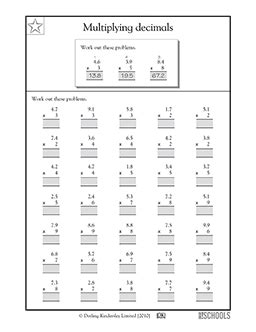 The math worksheets and other resources below are listed by subject. 5th grade Math Worksheets: Multiplying decimals | GreatSchools