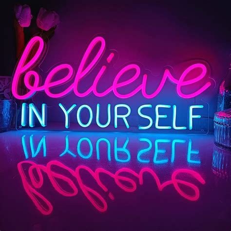 Believe In Yourself Neon Signs Led Neon Sign Large Neon Sign Etsy
