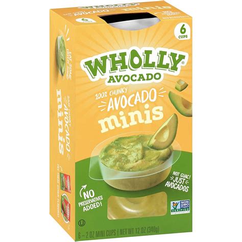 Wholly Guacamole Chunky Avocado Minis Snack Packs Shop Dip At H E B