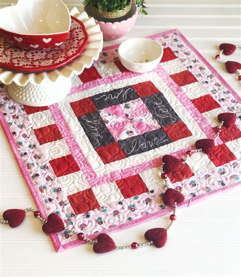 chalkboard valentine quilted table topper quilted table runners quilted table toppers felt