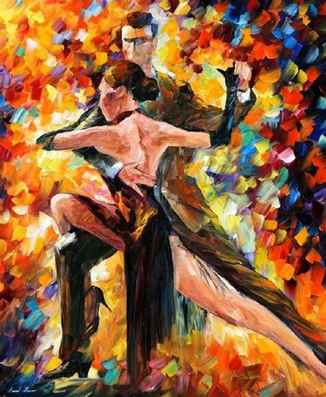 Impetuous Tango Leonid Afremov Tango Dancers Dancers Art Oil