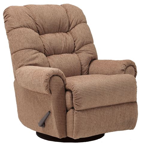 Lane Recliners Casual Styled Zip Swivel Recliner With Channeled Seat