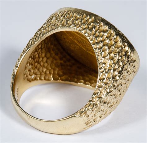 14k Gold And 5 Gold Coin Ring