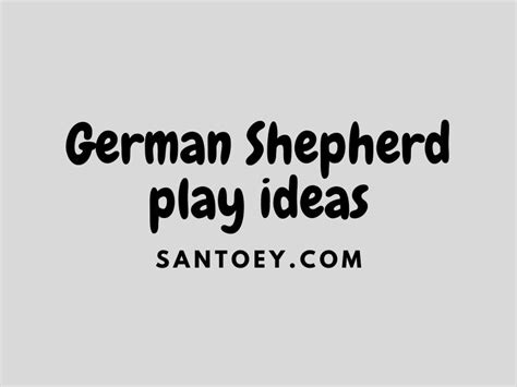 German Shepherd Play Ideas