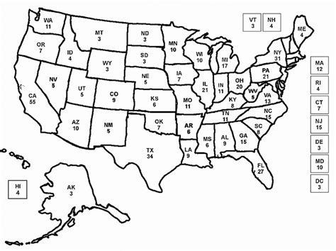 2016 Printable Electoral Map Printable Maps