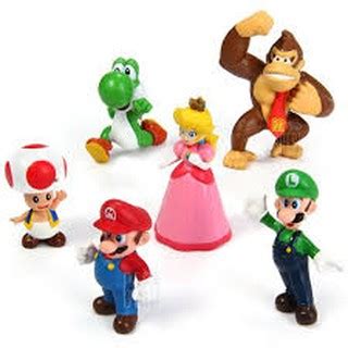 Brinquedos Mario Bros Kit Com 6 Personagens Pronta Entrega Novo Envio