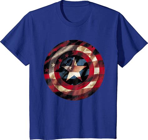 Marvel Captain America Avengers Shield Flag Graphic T Shirt Clothing Shoes And Jewelry