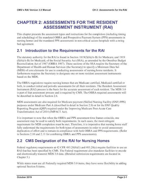 Pdf Chapter 2 Assessments For The Resident Cmss Rai Version 30