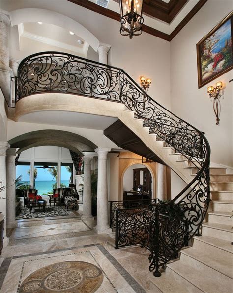 Browse 85,216 interior wrought iron stair railing on houzz. Wrought Iron Stair Railing Staircase Mediterranean with Iron Balcony Iron Railings Iron Stair ...