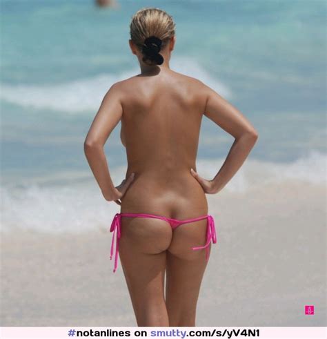 Realamateur Beach Ocean Back Bum Bikini Topless Thong