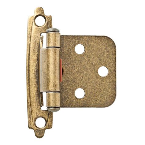 Reviews For Liberty Antique Brass Self Closing Overlay Cabinet Hinge 1