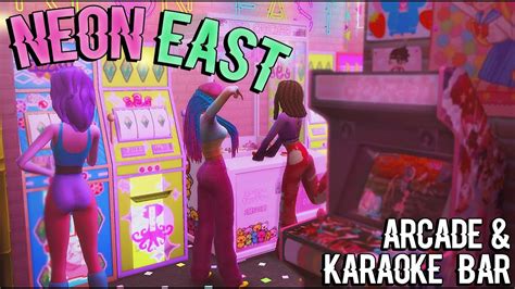 The Sims 4 Neon East 2020 The Urbz Arcadekaraoke Bar🌈 Youtube
