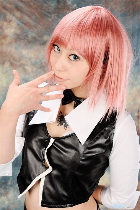 Rio Rollins Cosplay Midriff Photo Medium Pink Hair Rakushou Pachi Slot Sengen 5 Rurunyah