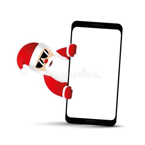 Cool Santa Claus Emoticon With Sunglasses Smiley Emoji Stock Vector