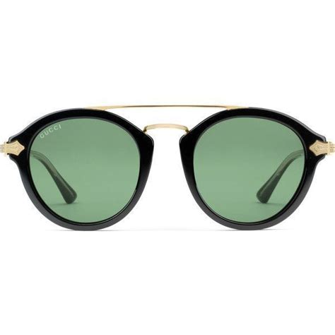 Gucci Round Frame Acetate Sunglasses 2215 Brl Liked On Polyvore Featuring Mens Fashion Men