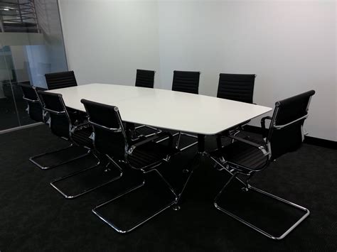 Potenza High Gloss White Boardroom Table Officeway Office Furniture