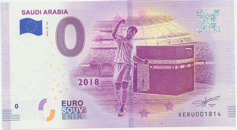 Sie haben ebenfalls ein porträtfenster. 0 Euro Schein 2018-27-SA Fußball-WM 2018 Teilnehmer Saudi ...