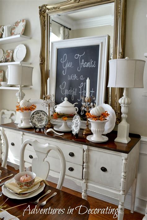20 dining room hutch, cabinets, shelves & storage ideas. Adventures in Decorating: Fall Around the Dining Room ...
