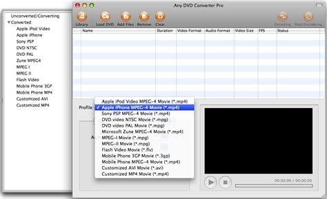 This free online video converter dishes out the rare facility of converting videos to mp3 format. Screenshot of Any DVD Converter for Mac: Rip DVD, convert ...