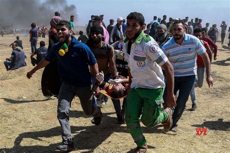 Gaza Violence Thousands Attend Funeral For Palestinian Medic Social