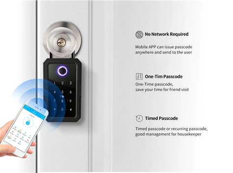 App Waterproof Smart Key Lock Storage Safe Box For Outdoor Wall Mounted