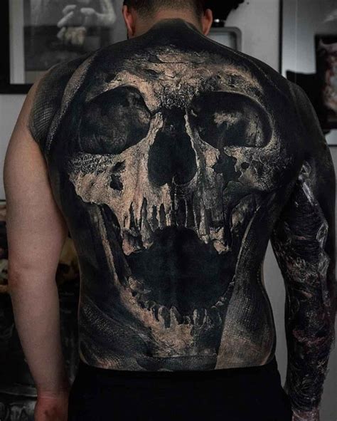 Reapers Face Tattoo On Back Best Tattoo Ideas Gallery