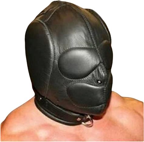 Leather Authority Handmade Men Sensory Deprivation Hood Bondage Bdsm