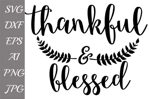 Thankful And Blessed SVG,SVG THANKFUL, Fall Clipart By ...