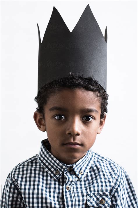 Portrait of a boy wearing a black crown. by BONNINSTUDIO ...