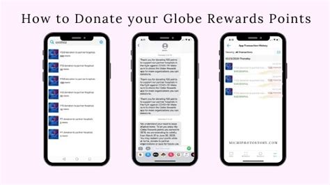 Michi Photostory How To Donate Your Globe Rewards Points