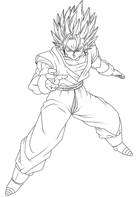 Dragon ball z coloring pages are very popular amongst kids, especially boys. Dragon Ball Vegito Pages Coloring Pages
